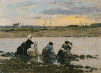 Wäscherinnen am Fluss von Eugene Louis Boudin